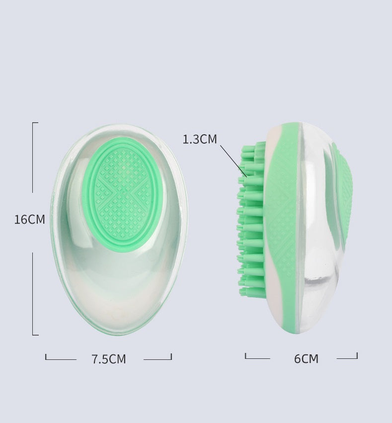 2-in-1 Silicone Dog & Cat Grooming Brush