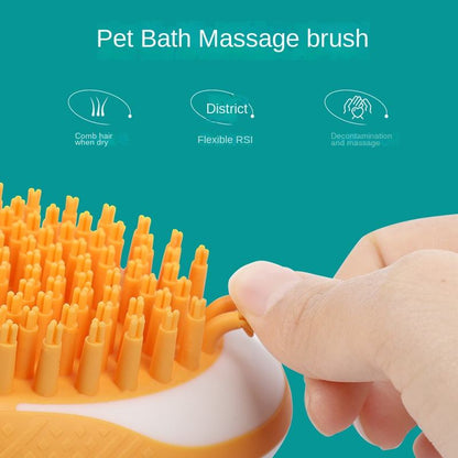 2-in-1 Silicone Dog & Cat Grooming Brush