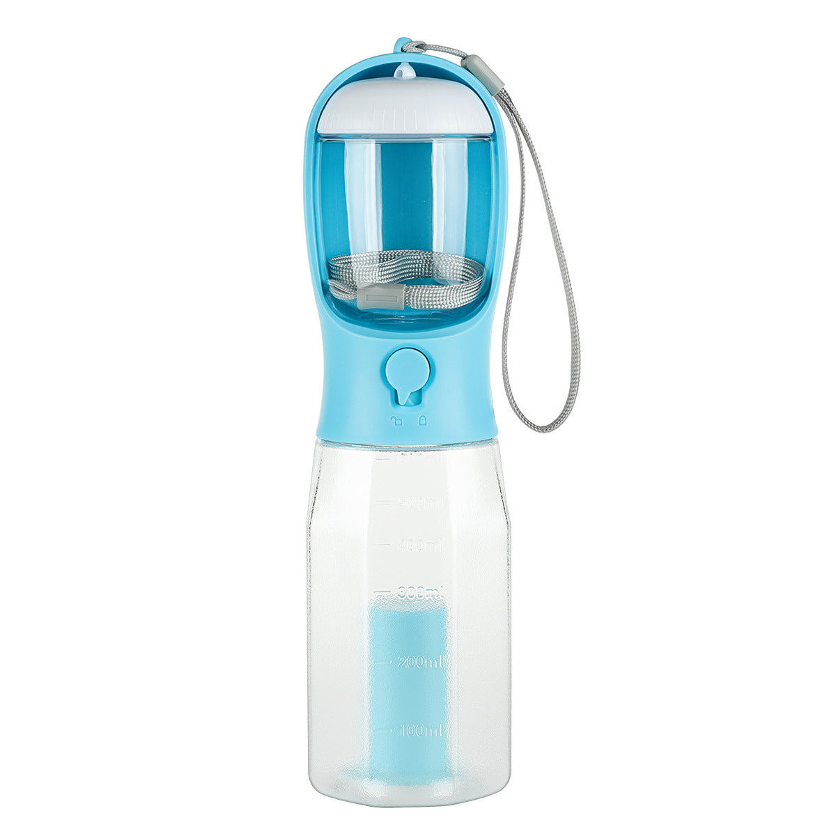 3-in-1 Portable Dog Water Bottle – Water, Food & Poop Bag Dispenser
