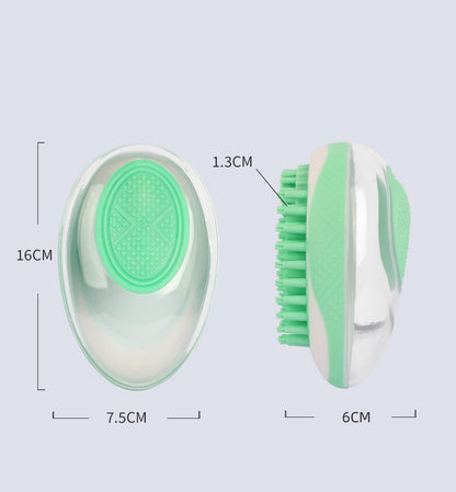 2-in-1 Silicone Dog & Cat Grooming Brush