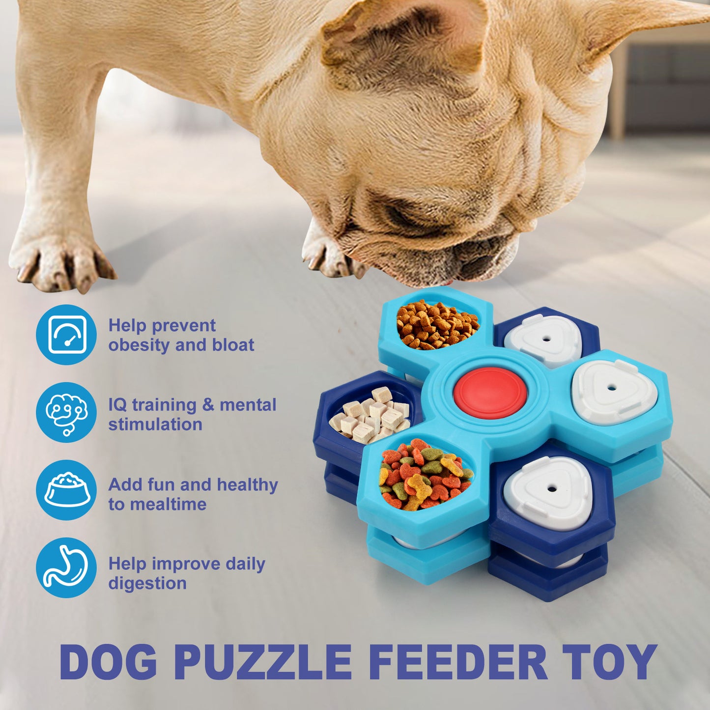 4-Layer Puzzle Slow Feeder Dog Bowl