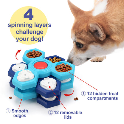 4-Layer Puzzle Slow Feeder Dog Bowl
