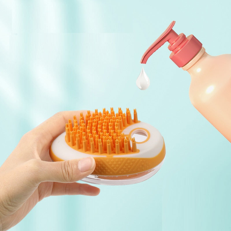 2-in-1 Silicone Dog & Cat Grooming Brush