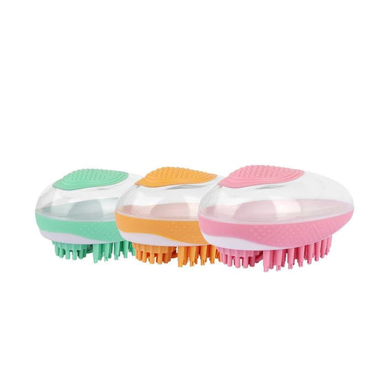 2-in-1 Silicone Dog & Cat Grooming Brush